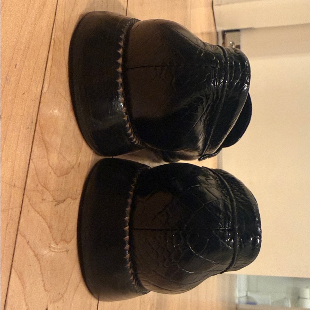 Freda Salvador Black embossed “Elba” loafers - Picture 6 of 6
